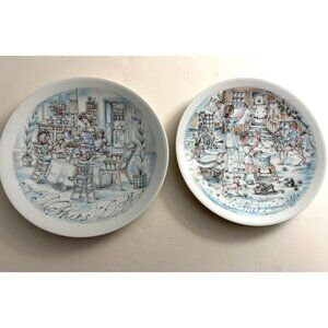 Haviland France Limited Edition Mothers Day Plates Breakfast 1973 The Wash 1974